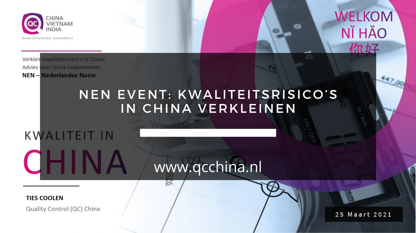 Verkleinen import risico's in China