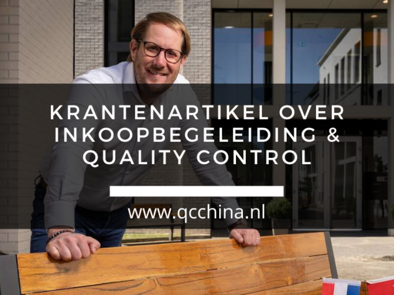 Krantenartikel over inkoopbegeleiding en kwaliteitscontrole